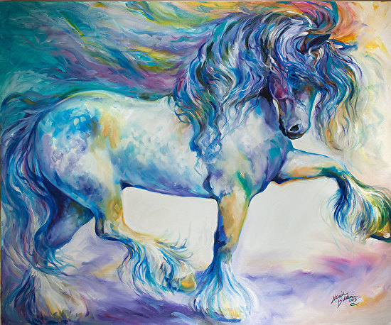 MY GYPSY VANNER THRILL Oil on Canvas